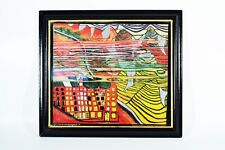 Gerahmtes HUNDERTWASSER Kalenderblatt von 1964