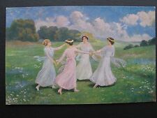 AK E.Krebs Künstlerkarte Elfenreigen Elfen