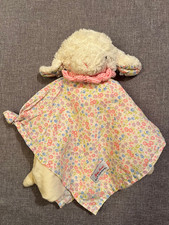 KÄTHE KRUSE SCHMUSETUCH SCHNUFFELTUCH SCHAF LAMM 2-LAGIG BLUMEN BLÜTEN FROTTEE