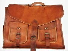Herren Leder Vintage Messenger Laptop Stifthalter Computer Schultertasche Tasche