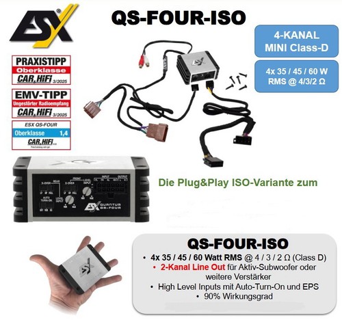 Esx four iso mini plug - qs-four-iso, &
