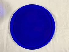 Schwerer Platz-Teller Glas blau D=31,5cm