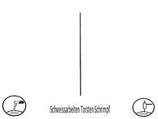 Zaun/ Tor/   10 Stk Schmiedeeisen / Stab, Rund, abgehämmert