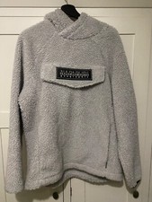 Napapijri Teddy fleece Pullover, Grau, Größe S Herren