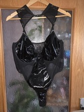 Lack body Damen, 4XL, schwarz