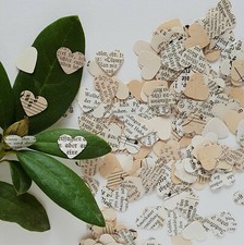 300 Stk Mini-Herzen Buchseiten Deko Liebe Nachhaltig Vintage Papier Upcycling 