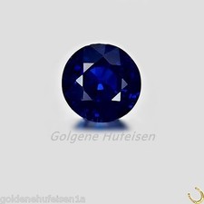 100% Echter Blauer Saphir Rund Facettiert 2 mm aus Birma Myanmar Minen / z001