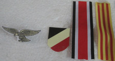 2 Helmabzeichen +  2 Ordensband  Wehrmacht  Deutsche Reich 2.Weltkrieg Luftwaffe