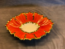 ALTE OBSTSCHALE - ORANGE / GOLD - SIGNIERT