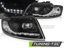 Audi A4 8E B6 Cabrio Scheinwerfer Bj.02-2006 Schwarz LED Tagfahrlicht Optik