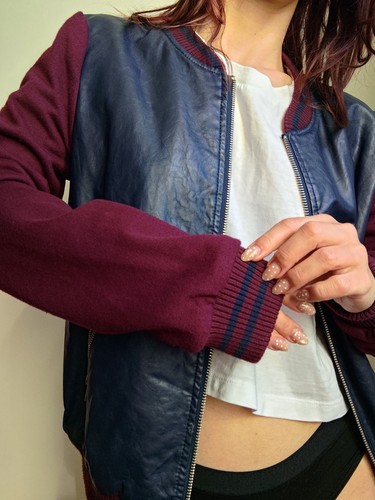 College jacke leder - college,