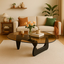 Design-Couchtisch aus Glas –