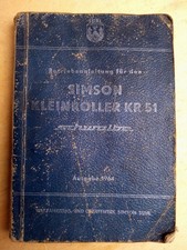 1964 Schwalbe Simson KR 51 Betriebsanleitung DDR Oldtimer alt