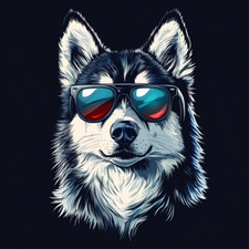 Wandtattoo Aufkleber Husky mit