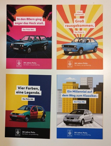 Polo postkartenset 4 - vw,