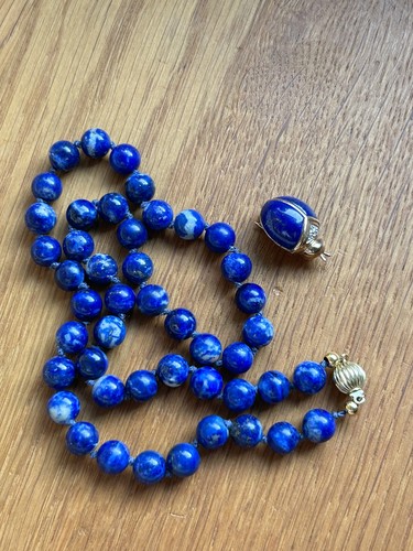 Lapislazuli halskette gold 585 - lapislazuli,