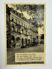 alte AK Radeberg "Café zur Post" ca. 1941