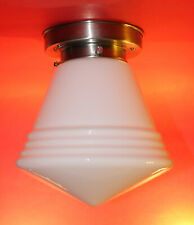 BAUHAUS Deckenlampe Designleuchte 1930er Jahre Entwurf Opalglas Höhe 22,5 cm 