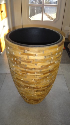 Große stabholz blumenvase - große,