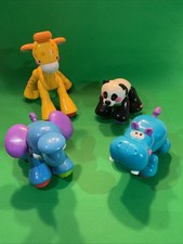 Fisher Price tolle Tiere X 4 - Nilpferd. Elefant, Panda & Giraffe