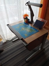 mitwachsender, höhenverstellbarer Schreibtisch 110x60cm Marke: Moll