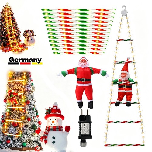 Led weihnachtsmann leiter - led,