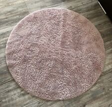 Andiamo Lammfellimitat Rund Altrosa 120 cm