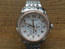 AKRIBOS XXIV Uhr Damenuhr silber mit Rosegold mit Schmuckschatulle elegante Uhr