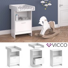 Wickeltisch Wickelkommode Wickelschrank Leo Wickelaufsatz Schublade Weiß Vicco