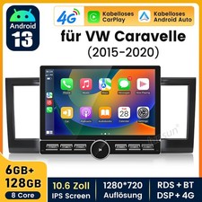Einzelknop Android 14 Autoradio Carplay Für VW Transporter T5 Multivan Caravelle