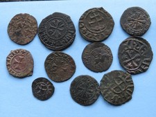 Konvolut 11 Stück Mittelalter Kreuzfahrer  Münzen Original