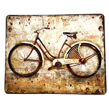 Blechschild retro fahrrad - , 25