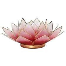 Lotus Teelichthalter rot/rosa