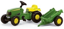 RollyKid John Deere Trettraktor mit Anhänger