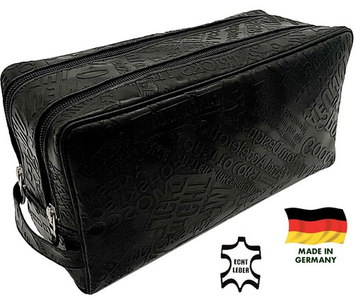 Echt leder kulturbeutel groß - echt,