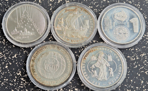 Euro gedenkmünzen - 5x,