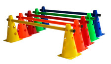 LA-24 Steckhürden 23 cm "KOMPAKT" - 5er Set Agility Hürde - 80 oder 100 cm breit