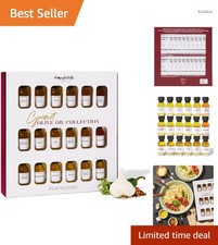 Olivenöl Probier-Set 18 Sorten Mini-Flaschen Geschenk-Küche,