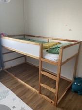 ikea kura bett, weiß/Kiefer, 90x200 cm