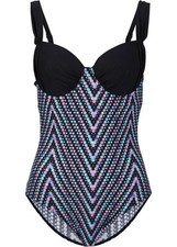 Shape Badeanzug Level 2 Gr. 42 Cup 80 D Dunkelblau Schwarz Damen Bademode Neu