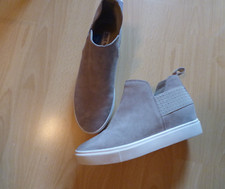 STEVE MADDEN Plateau Stiefelette Gr. 39 in Taupe weiße Sohle
