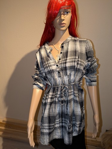 Flanel karo bluse - karo, damen