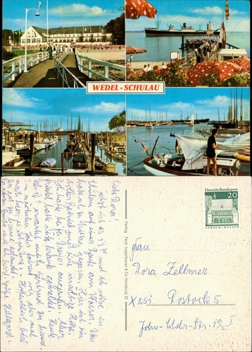 Ansichtskarte wedel bootssteg - wedel,