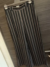Tolle Hose braun/schwarz/weiss gestreift /weite Form /von H&M Gr.42