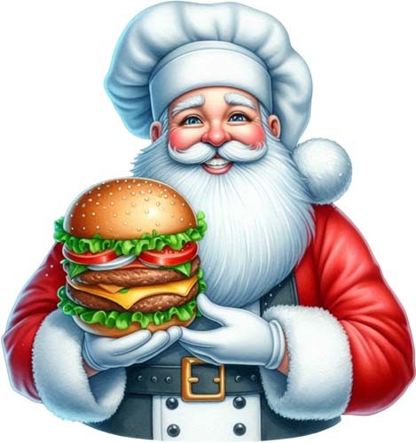 Weihnachten santa hamburger - weihnachten,