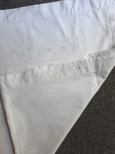 Überschlaglaken  alt   weiss  TOP- ca. 145 cm breit und ca. 235 cm lang Vintage