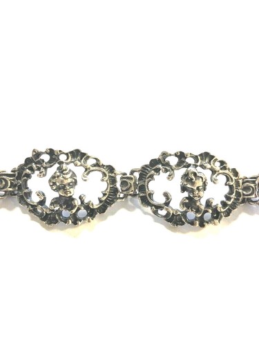 Armband mit putten - putten,, 925/