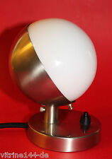 BAUHAUS Tischleuchte KUGEL-Lampe Design Gispen Opalglas+Messing vernickelt 