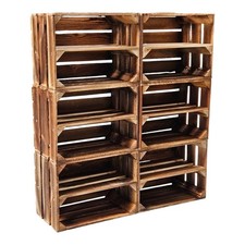 6er Set Holzkisten Weinkisten