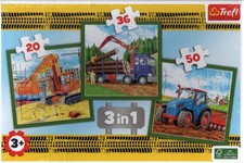 Trefl Puzzle 3 in1- Bagger 20